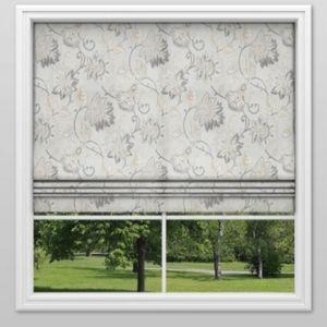 Roman shade Soft fold Blinds floral fabric light blocking 25x51 (1)